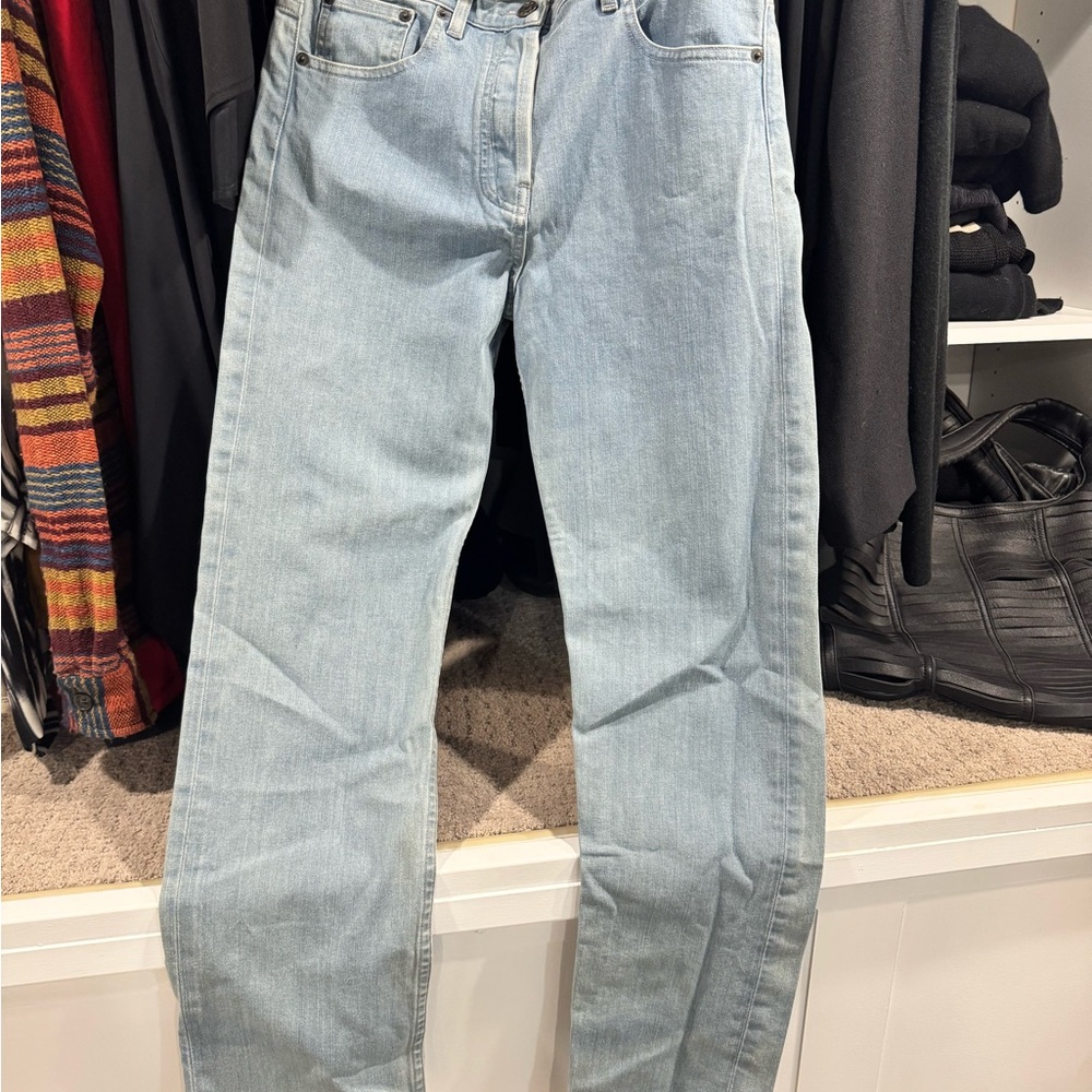 The Row Sky Blue Denim Pants